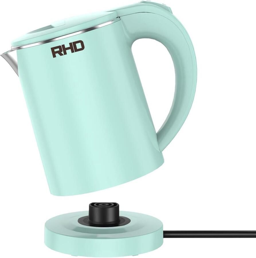 Thijox 0 5L Draagbare Waterkoker Roestvrijstalen Reiswaterkoker met Droogkookbescherming Snel Koken voor Thee en Koffie Ideaal voor Reizen en Kam