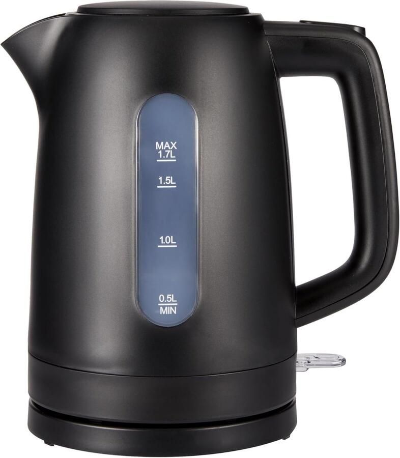 SnelShoppen BPA-vrije Waterkoker 1 7L met 2200W 360° Basis Automatische Uitschakeling en Verwijderbaar Kalkfilter Matzwart Keukenaccessoire