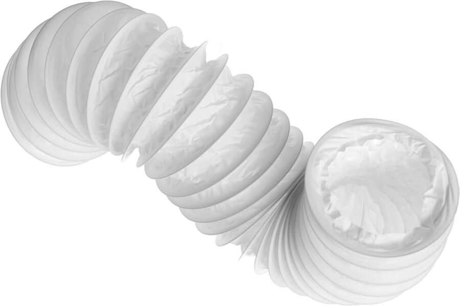 Thijox Ø 100mm Flexibele Luchtslang 1m voor Afzuigkap Airconditioning Wasdroger Ventilatiekanalen van PVC Buigzaam en Duurzaam