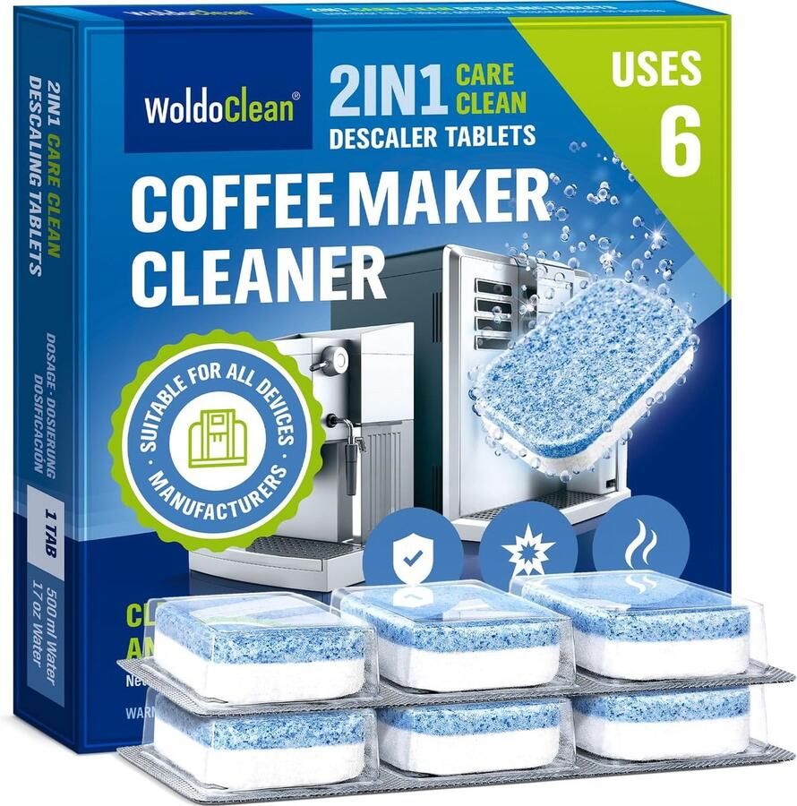 Thijox 2in1 Ontkalkingstabletten Koffiemachines 6 stuks Blister Universele Kalkverwijdering voor Koffie en Thee Krachtige Onderhoudsoplossing