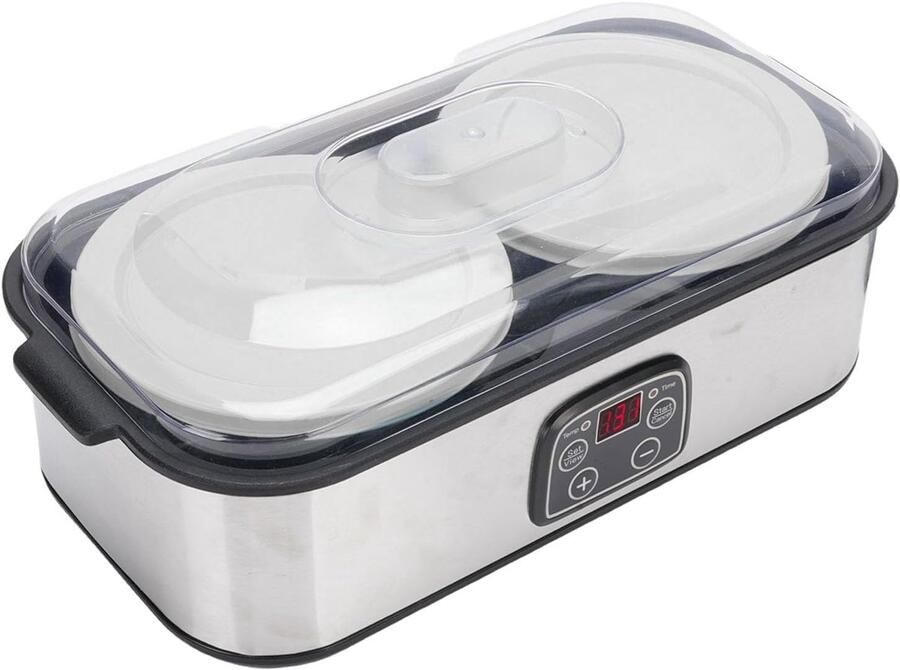 Thijox 2L Yoghurt Maker Machine met Automatische Timer & Temperatuurregeling Griekse Yoghurt Maker met 48U Timer en Eenvoudig Schoonmaakbare Glazen