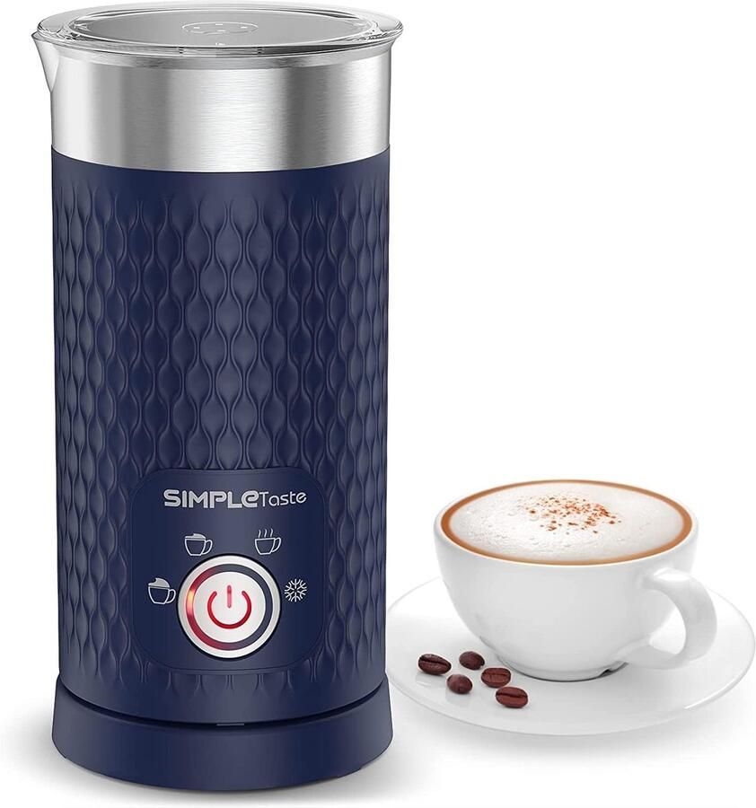 Thijox 4-in-1 Elektrische Melkopschuimer en Melkstomer Automatische Warme en Koude Schuimmaker voor Latte Cappuccino Macchiato Ideaal voor Keu