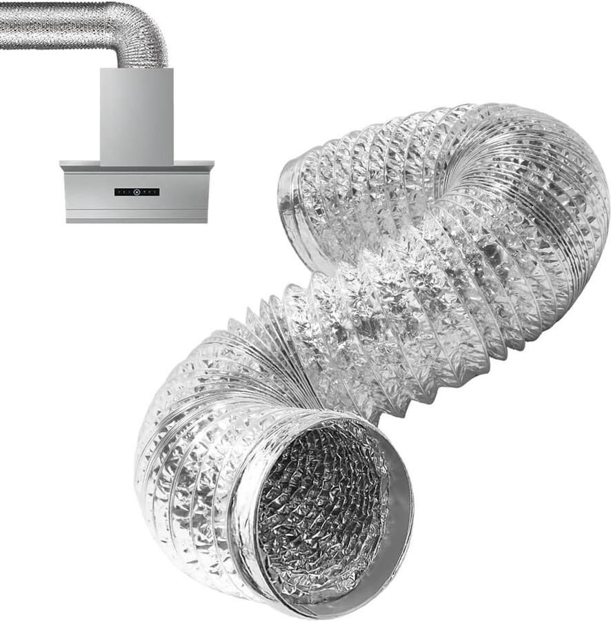 Thijox Aluminium Flexbuis 2m Flexibele Luchtleidingen voor Mobiele Airconditioning Droger Afvoerventilator Afzuigkap Ventilatiesysteem Robuus