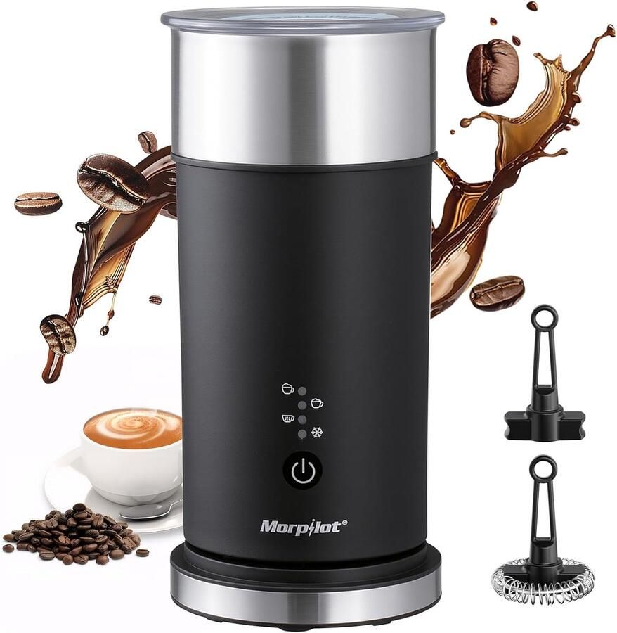 Thijox Automatische Elektrische Melkopschuimer 4-in-1 Melkopschuimer voor Warm en Koud Schuim 240ml Capaciteit Ideaal voor Koffie en Cappuccino i