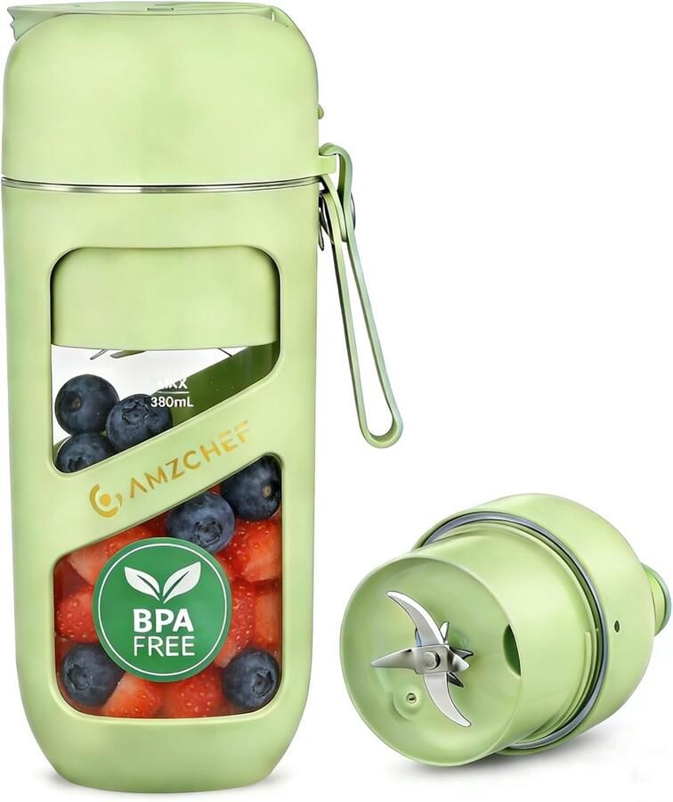 Thijox Draadloze Vacuüm Smoothie Maker 380 ml Draagbare Mixer voor Sap Milkshake en Smoothie Innovatieve Vacuümtechnologie voor Langdurige Vers