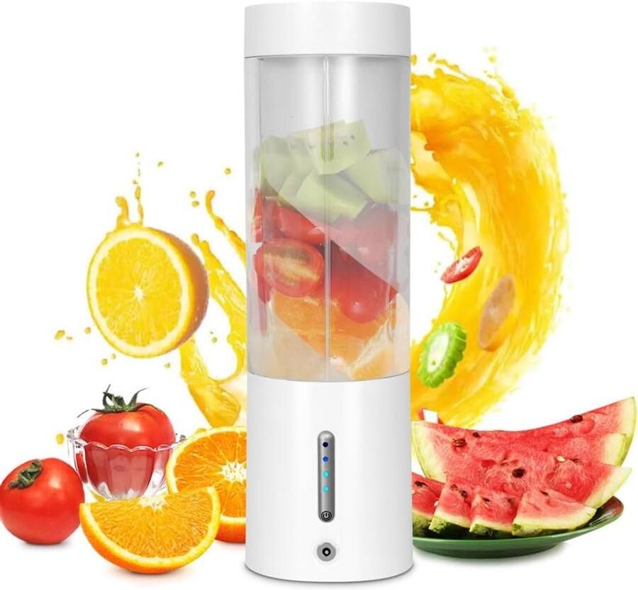 Thijox Draagbare Blender voor Smoothies en Shakes Draadloze Persoonlijke Blender 450 ml 20.000 tpm XIP8 Waterdicht Geschikt voor Sport Camping