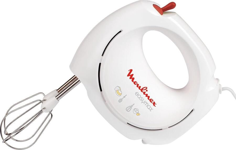 Thijox Easymax 200W Keukenbereidingsmixer Handmixer met Ergonomisch Ontwerp Instelbare Snelheid en Uitwerpfunctie voor Eiwit en Room Slaan in de Ke