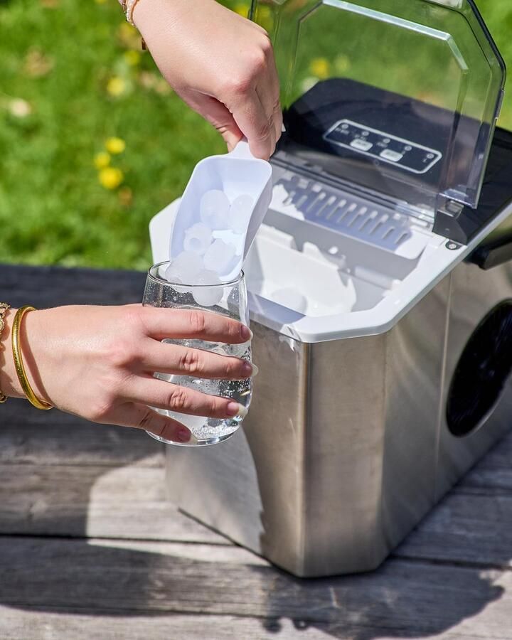 Thijox IJsblokjesmachine met 2 maten 12 kg per dag 1 3 l tank LED-display roestvrij staal