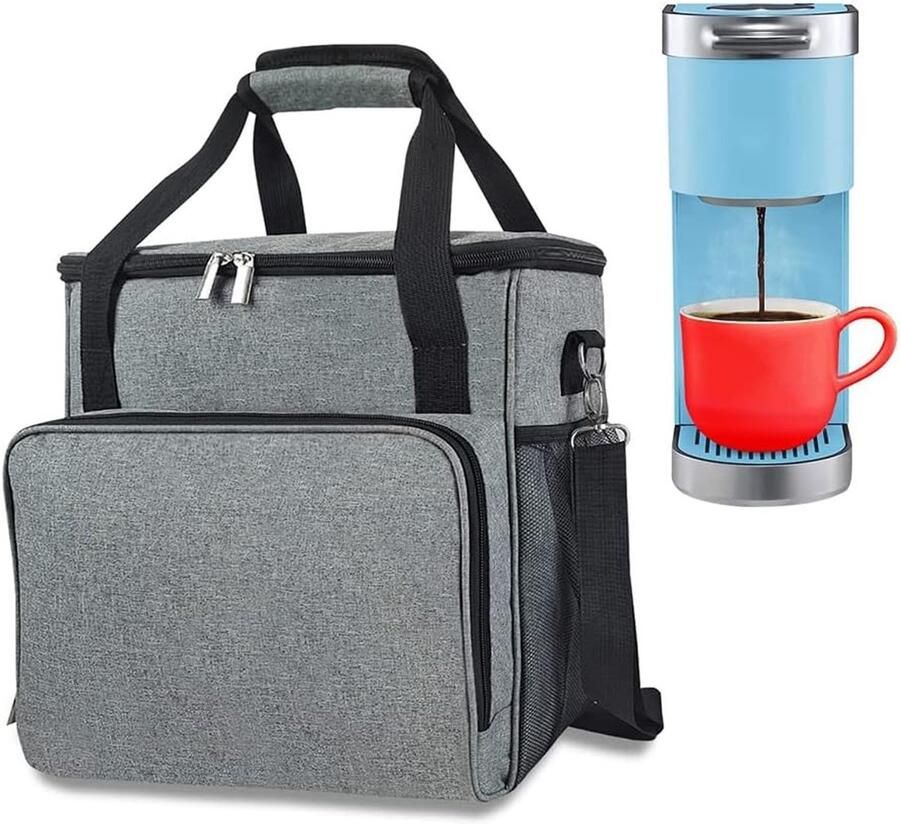 SnelShoppen Reistas voor Koffiemachine Opbergtas voor Draagbare Espressomachine Organisator met Zakje voor Onderweg Versterkt Ontwerp met Zach
