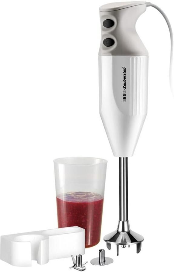 Thijox Staafmixer met Accessoires 14.000 Omw Min Wit Ideaal voor Keuken Pureren Mixen Soepen Sauzen Smoothies Duurzaam Design