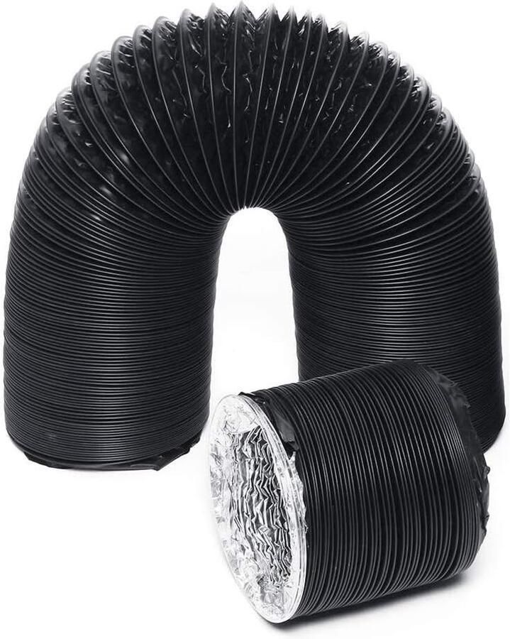 Thijox Ventilatieslang Afvoerslang PVC 100mm x 2m voor Mobiele Airconditioning Afzuigkap Afvoerdroger Duurzaam Temperatuurbestendig Flexibel