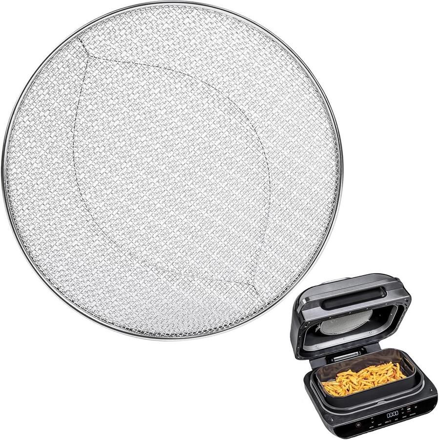 Thijox Vervangend Spatscherm voor Ninja Foodi MAX Grill & Air Fryer Roestvrij Staal Spatbescherming Duurzaam Herbruikbaar Keuken Accessoire voor