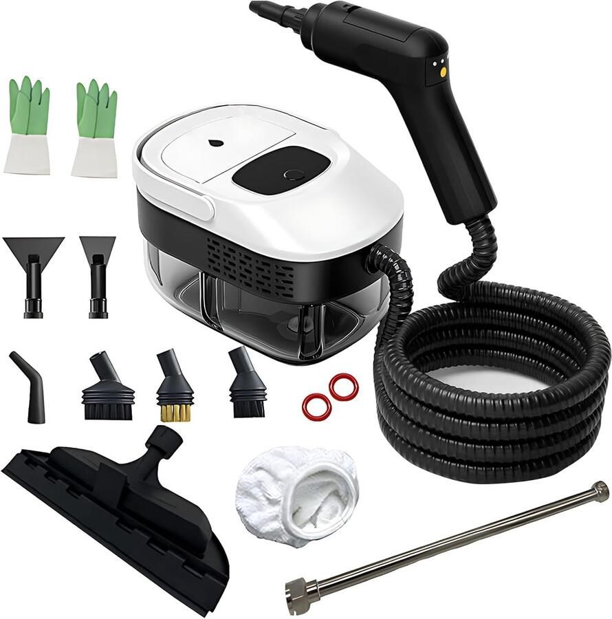 Stoomreiniger voor alles 15 seconden snel opwarmen 360° verwarming krachtige stoomreiniging voor auto badkamer keuken tapijten bekleding met accessoires