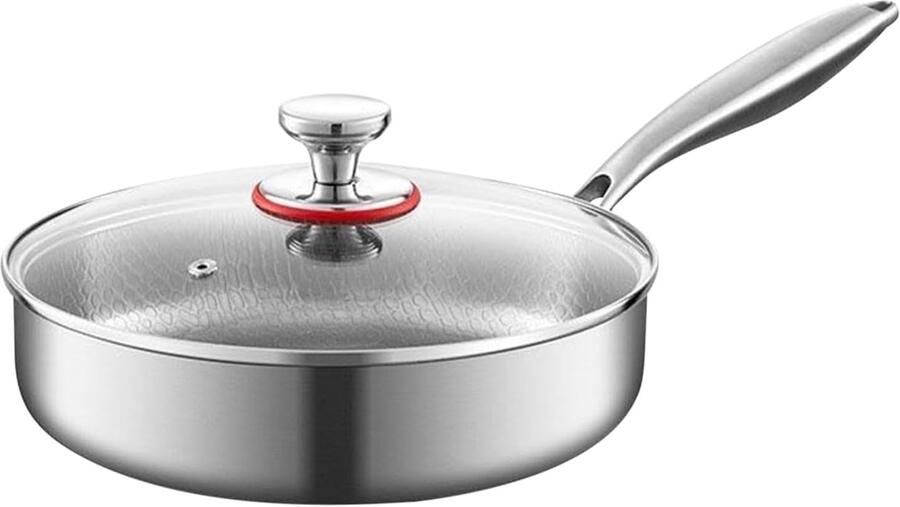 Titanium pan Koekenpan grill Gezond koken Krasbestendig ontwerp 28 cm Meerkleurig