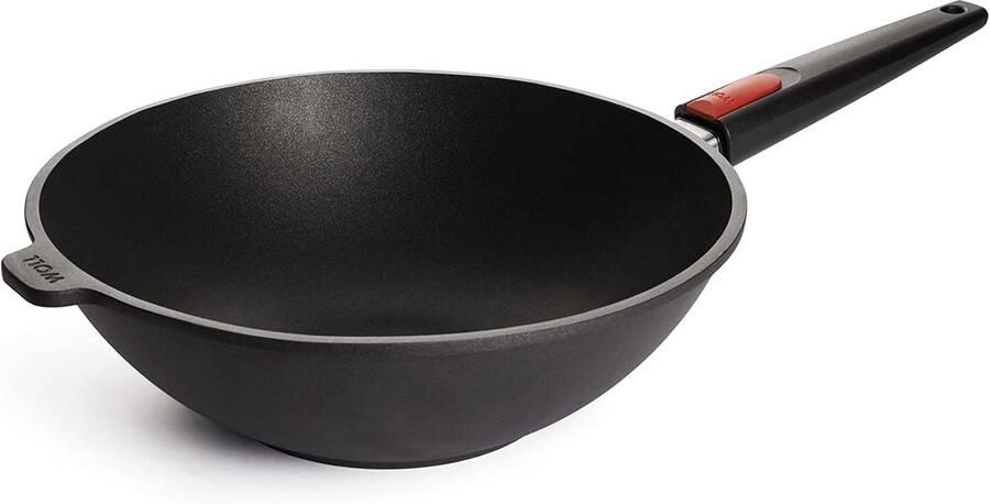 Titanium Wok Sauspan 30 cm met Afneembaar Handvat Geschikt voor Inductie Koken