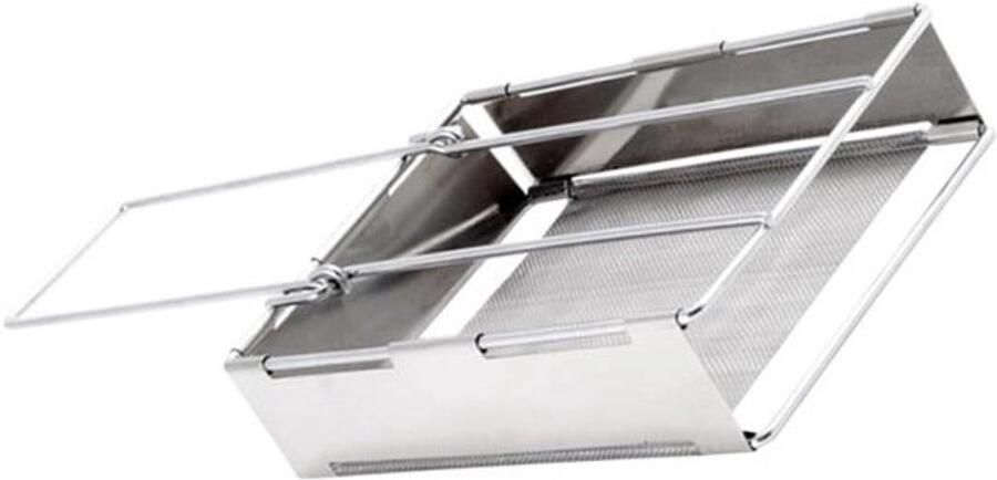 Toast Grillmand Broodrooster Rek Buiten Koken Roestvrij Staal 29x11CM Zilver