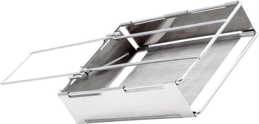 Toast Grillmand Broodrooster Rek Buiten Koken Roestvrij Staal 29x11CM Zilver