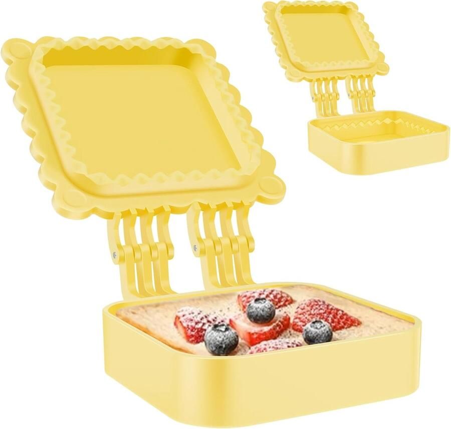 Toast Sealers Sandwichmakers Herbruikbaar Keuken Gebruik Vaatwasmachinebestendig 95 x 95 x 32 cm Geel