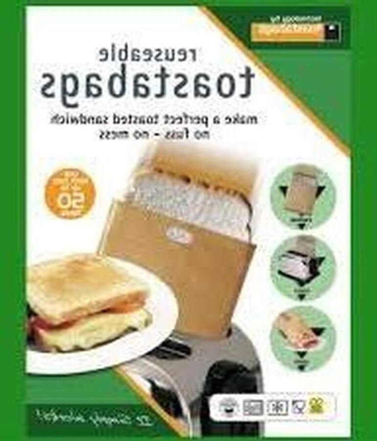 Toast Zakken Sandwich Tassen Broodjes Grillen Herbruikbaar Anti-aanbak 2 Stuks Rood