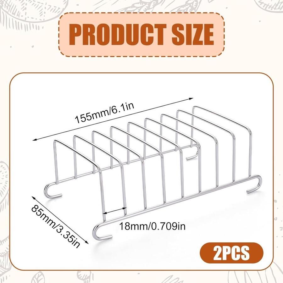 Toaster Stand Bun Attachment voor Toaster Bakgereedschap Air Fryer Accessoires Broodjes Bakken en Kamperen