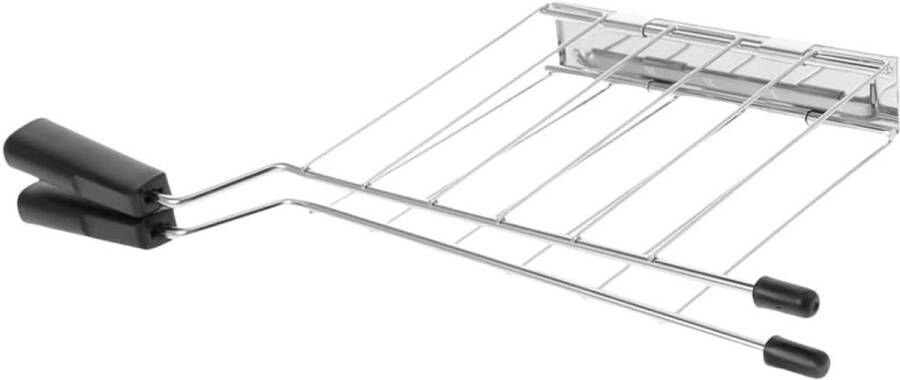 Toastertang Stalen rooster en bakbodem Handgrepen van zeer bestendig thermoplastisch materiaal Past op de meeste broodroosters