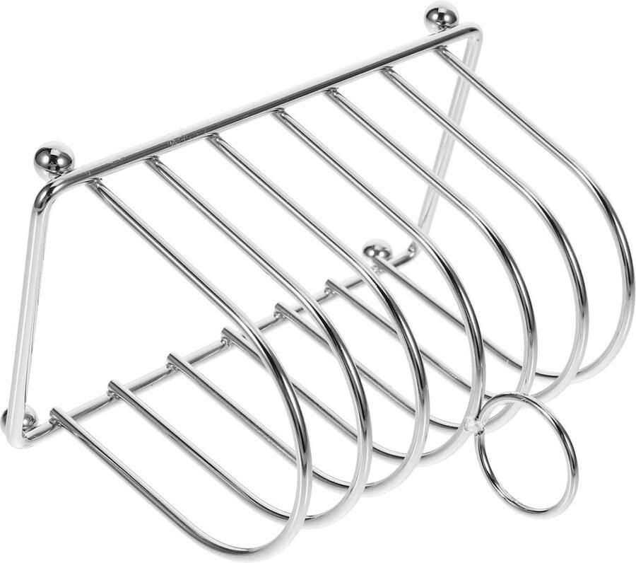 Toastrek Broodrooster houder Brood presenteren Verstelbaar ontwerp 14.50X12.00X8.60CM Zilver