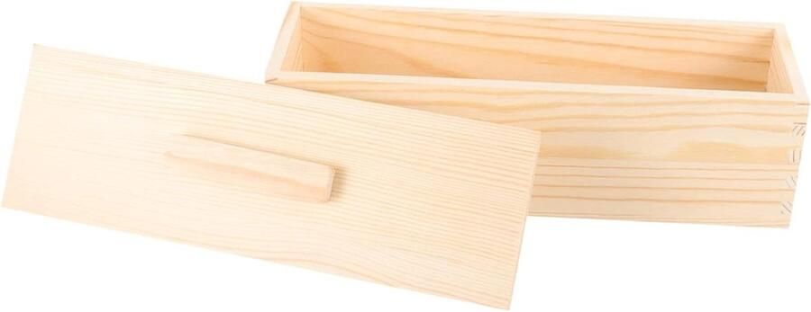 Toastvorm Houten Doos Broodpan Deksel Thuis Brood Bakken Antiaanbak Materiaal 28 cm Lengte Natuurlijk Hout