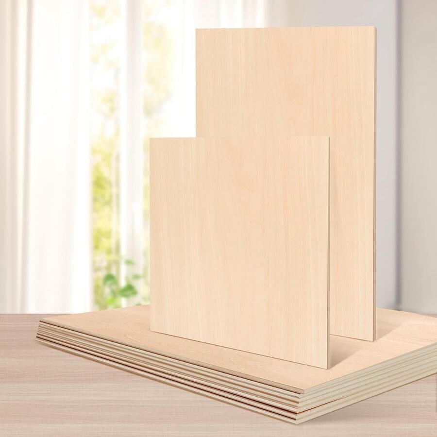 Tocome Linde multiplexplaat 20 stuks A4 297 x 210 x 3 mm multiplex geschikt voor laserhout 3 mm 3 mm bashout multiplex