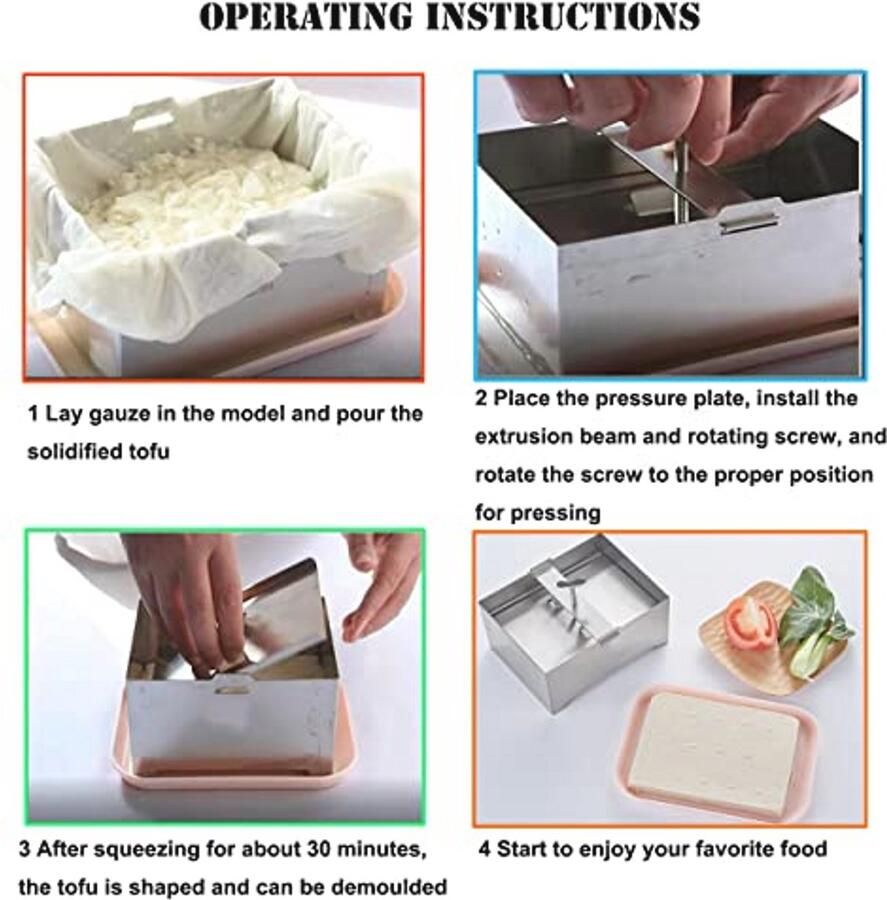 Tofu Pers en Paneermaker Ideaal voor Zelfgemaakte Tofu Paneer en Veganistische Kaas