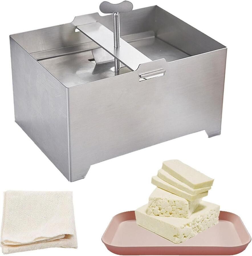 Tofu-pers Roestvrij Staal voor Thuisgebruik en Restaurants Maak Perfecte Tofu en Paneer