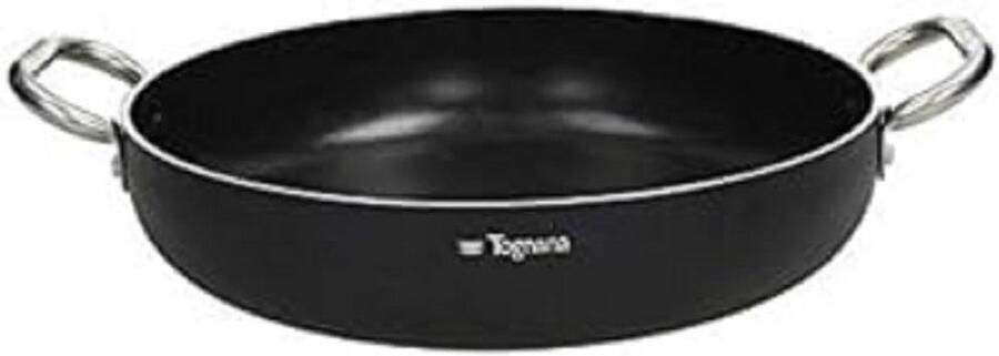 Tognana Pro Diamond Pan 28cm met 2 Handgrepen voor Inductie en Alle Warmtebronnen Gietaluminium Kookpan met Diamant Coating