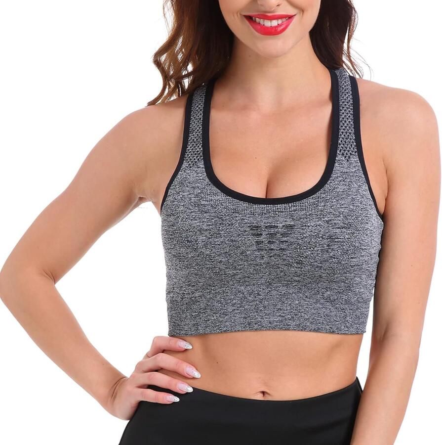 Top Atletische Running Sport BH Yoga Brassiere Workout Gym Fitness Vrouwen Naadloze Hoge Impact Gewatteerde Ondergoed Vest Tanks