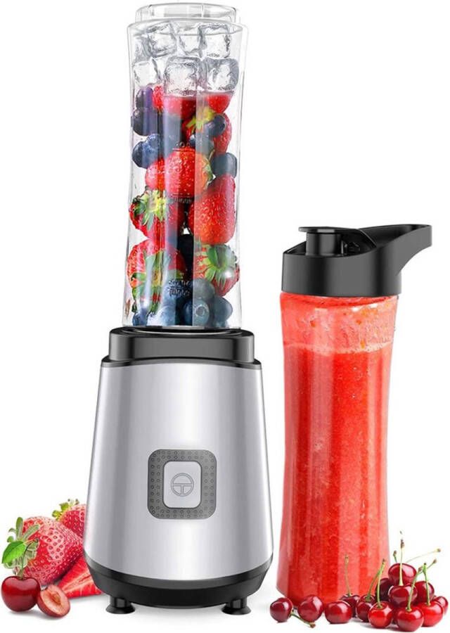 Topshop Blender Juicer Draagbare blender Voor Shakes En Smoothies 400W 600 ML Sap Maker Met 2 reis flessen Mini Blender - Keukenapparatuur.com