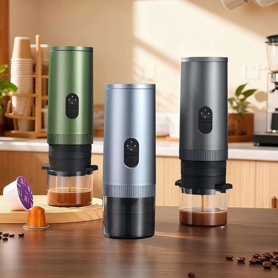 Torngat NomadBrew Pro 3-in-1 Zelfverwarmende Draagbare Espressomachine 20 Bar Premium Reis Koffiezetapparaat Koffie Apparaat en Koffie Machine voor Auto Camping Camper en Onderweg Voor Gemalen Koffie NS en DG Capsules 7800mAh Groen