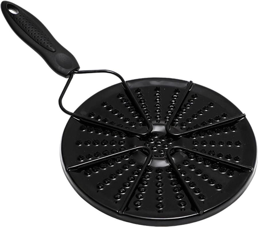 Tortilla Grill Flatbread Pan Gelijkmatig Koken Geëmailleerd IJzer 19 cm Diameter Zwart