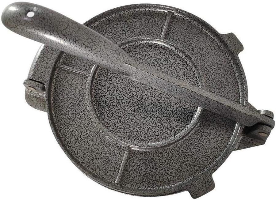Tortilla Maker Bakvorm Pers Thuis Bakken Opvouwbaar Aluminium 20 cm Zilver