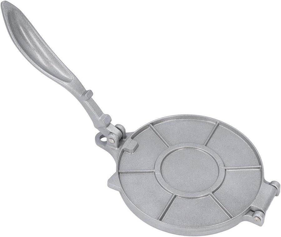 Tortilla Maker Deegpers Keuken Bakken Thuis Multifunctioneel Ontwerp 21.5 cm Diameter Zilverkleurig