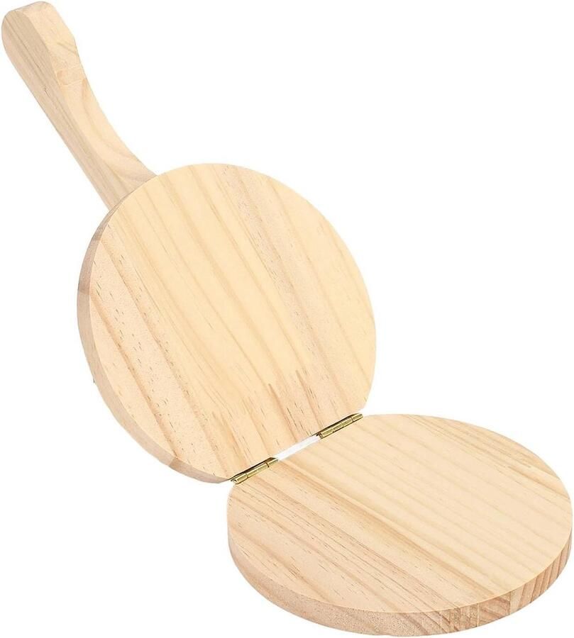 Houten Tortilla Pers Deeg Presser Zelfgemaakte Flatbreads Ergonomisch Handvat 10 Inch Natuurlijk Hout