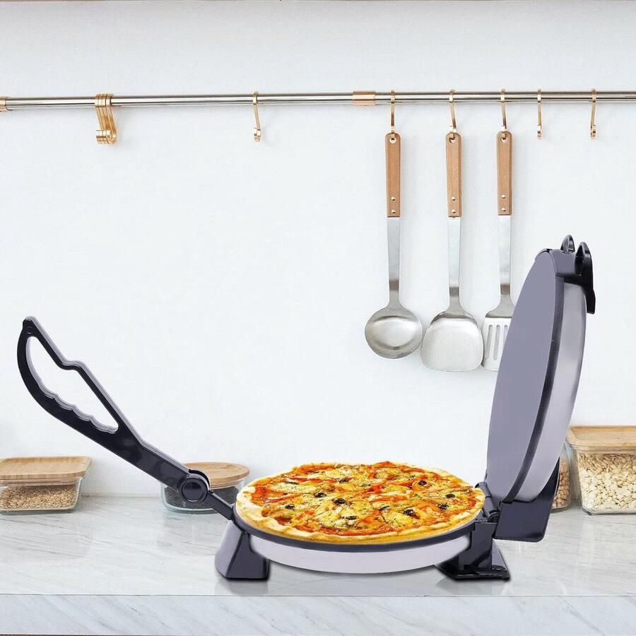 Tortilla Maker Taco Pers Zelf Tortillas Maken Dubbelzijdig Verwarmen 320 x 250 x 70 mm Zilver