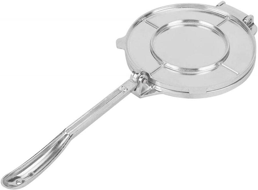 Tortilla Maker Tortilla Pers Thuis Gebak Maken Aluminiumlegering Constructie 20 cm Diameter Zilver