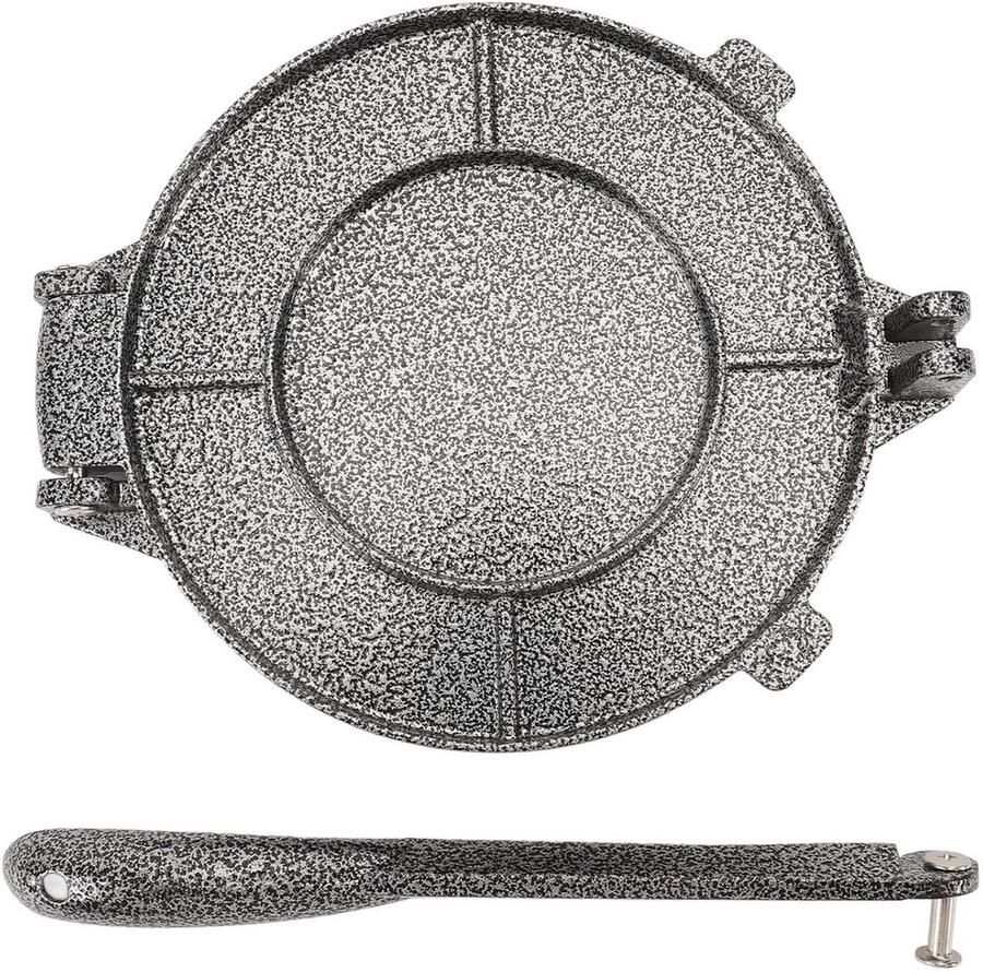 Tortilla Pers Deeg Maker Platbrood Maken Aluminiumlegering 20x16cm Zilver