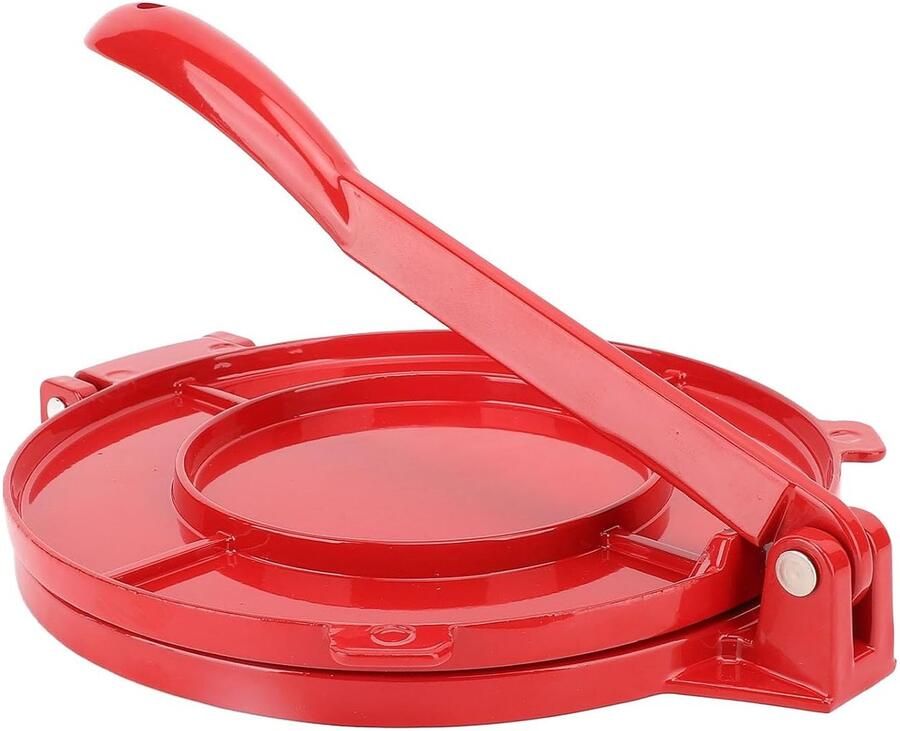 Tortilla Pers Deeg Maker Platbrood Maken Gemaakt van Aluminium 25 cm Zilver