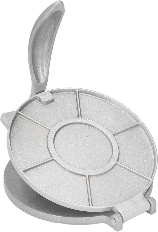 Tortilla Pers Deeg Maker Snelle Maaltijden Krachtige Hefboom 19.5 cm Diameter Zilver