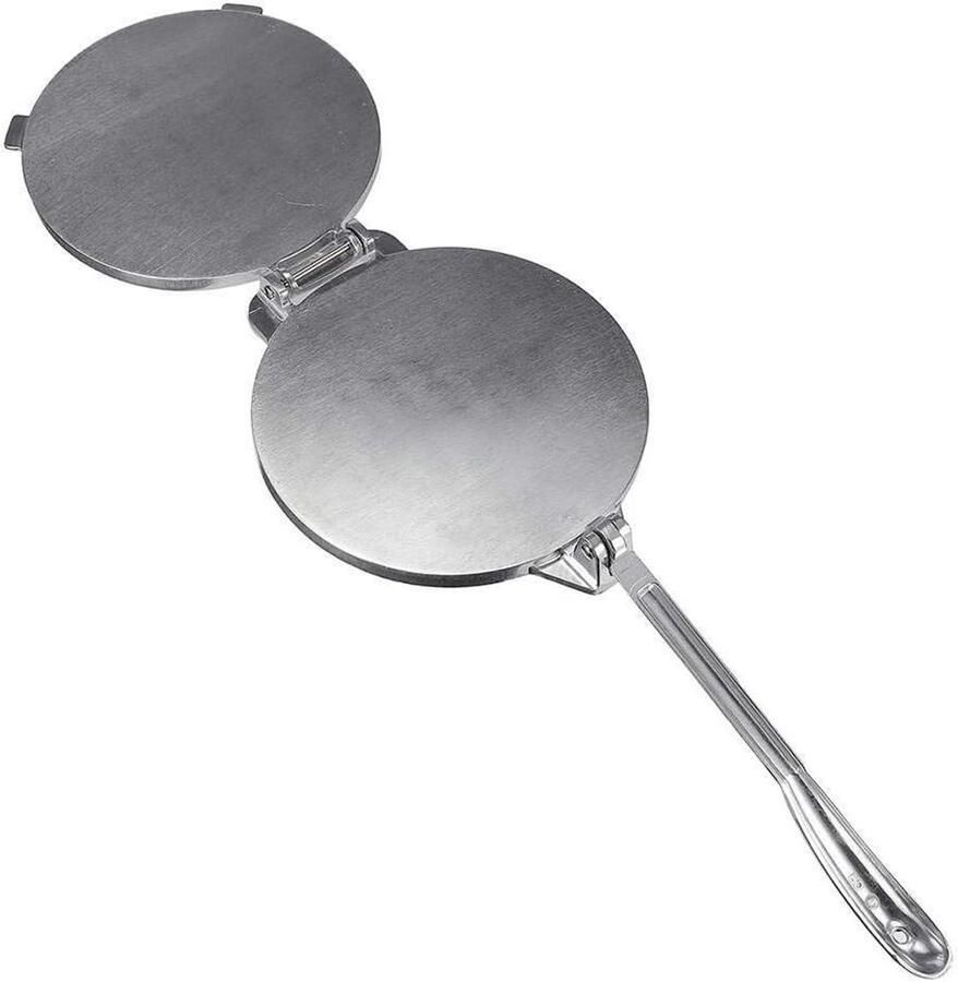 Tortilla Pers Deeg Maker Thuis Bakken Zwaar Aluminium 20 cm Zilver