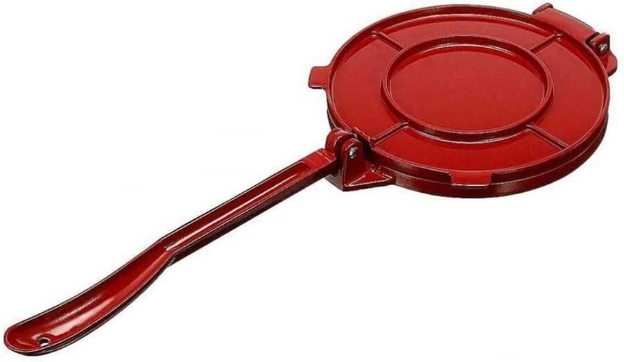 Tortilla Pers Maak Tortillas Mexicaans Eten Non-stick Roestvrij Staal 20 cm Diameter Rood