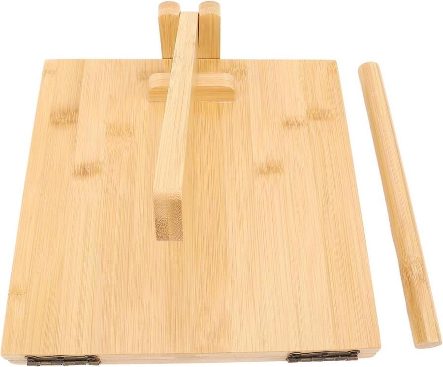 Tortilla Pers Maker Deegpers Thuis Koken Handgemaakt Hout 25 cm Natuurlijk Hout