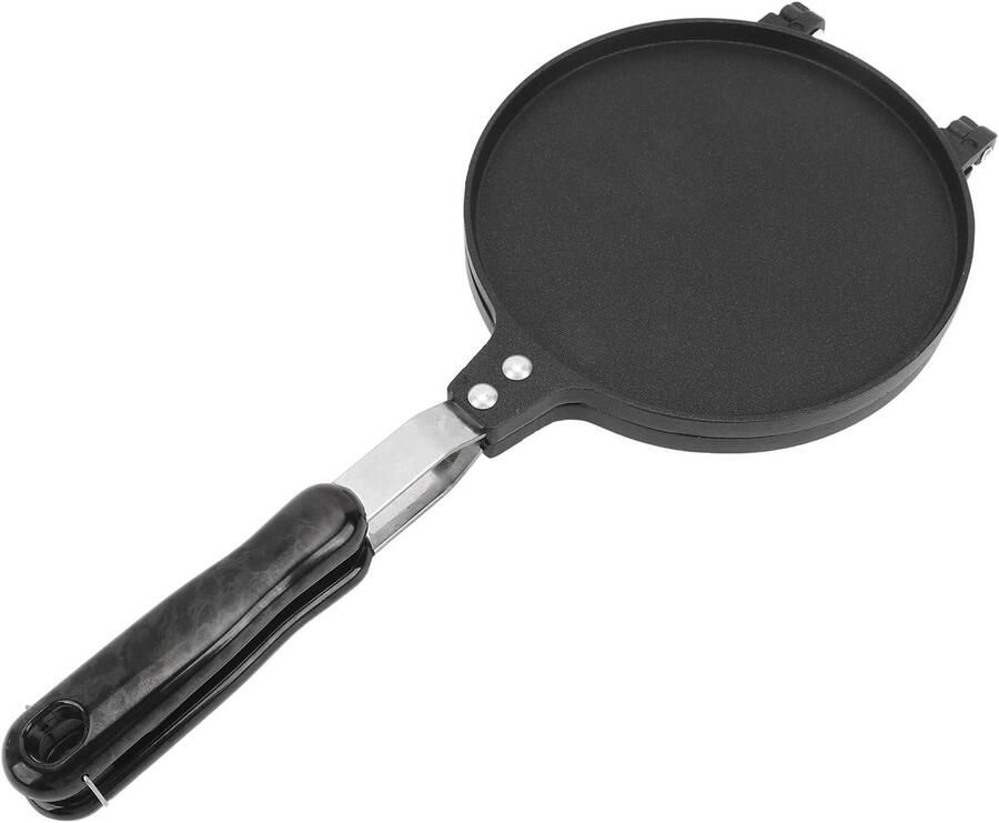 Tortilla Pers Pan Eierrol Maker Snelle Tortilla's Maken Dubbelzijdig Aluminium 17.2 cm Diameter Glanzend