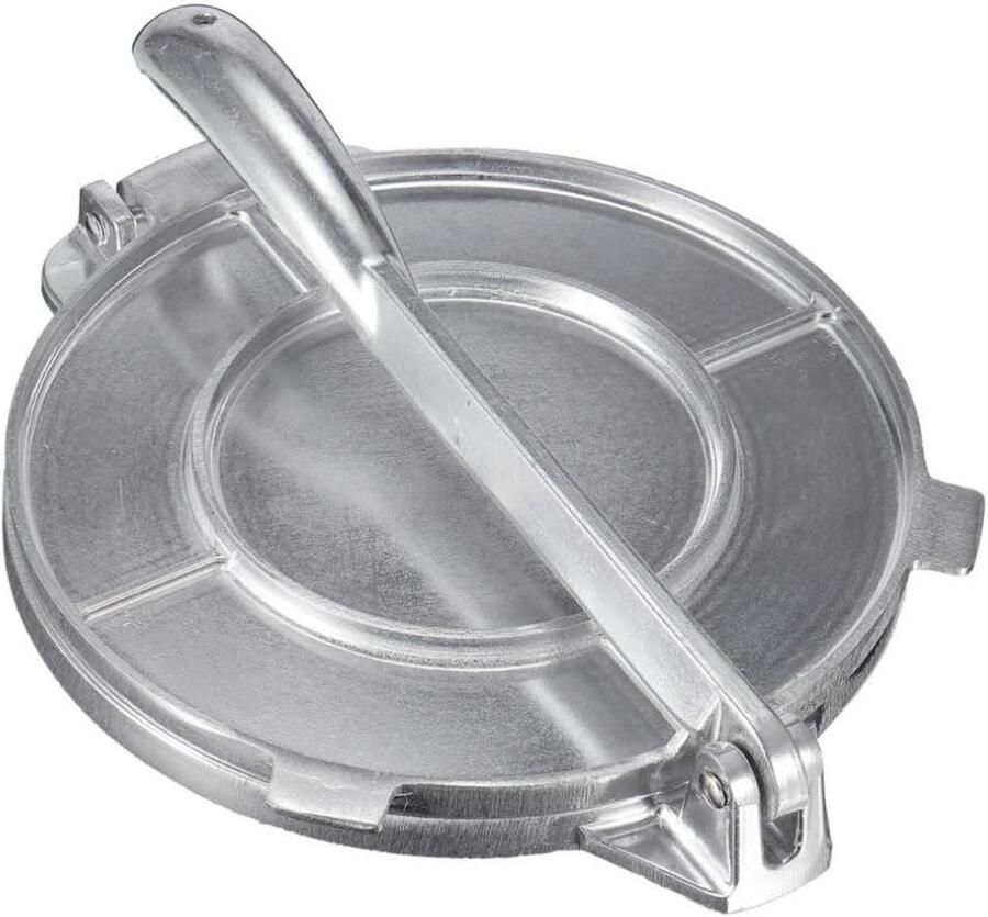 Tortilla Pers Pannenkoek Maker Thuisbrood Bakken Eenvoudig in Gebruik 20 cm Zilver