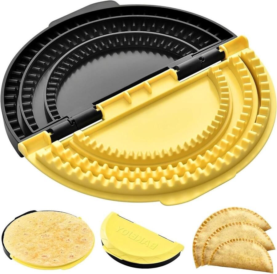 Tortilla Pers Quesadilla Maker Gerechten Maken Verwijderbare Maten Tot 25.4 cm Geel Zwart