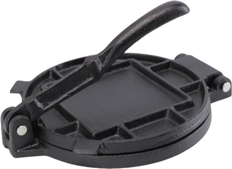 Tortilla Pers Quesadilla Maker Platte Broden Maken Gietijzeren Constructie 19 cm Diameter Zwart